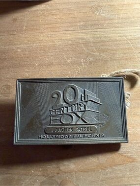 Vintage 20th Century Fox Hollywood Location Patrol Belt Buckle